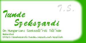 tunde szekszardi business card